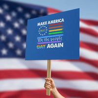 Funny Make America Gay Again 8647 Protest Sign Rainbow Betsy Ross Flag - Wonder Print Shop