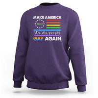 Funny Make America Gay Again 8647 Sweatshirt Rainbow Betsy Ross Flag - Wonder Print Shop