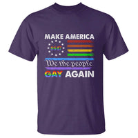 Funny Make America Gay Again 8647 T Shirt Rainbow Betsy Ross Flag - Wonder Print Shop