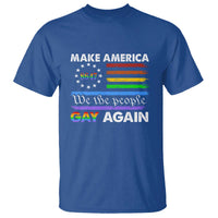 Funny Make America Gay Again 8647 T Shirt Rainbow Betsy Ross Flag - Wonder Print Shop