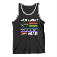 Funny Make America Gay Again 8647 Tank Top Rainbow Betsy Ross Flag - Wonder Print Shop
