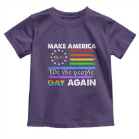 Funny Make America Gay Again 8647 Toddler T Shirt Rainbow Betsy Ross Flag - Wonder Print Shop