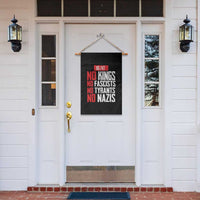No Kings No Fascists No Tyrants No Nazis 8647 Garden Flag - Wonder Print Shop