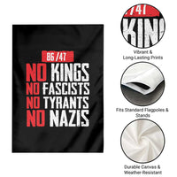No Kings No Fascists No Tyrants No Nazis 8647 Garden Flag - Wonder Print Shop