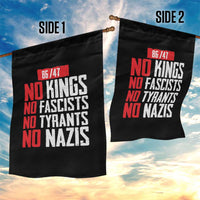 No Kings No Fascists No Tyrants No Nazis 8647 Garden Flag - Wonder Print Shop