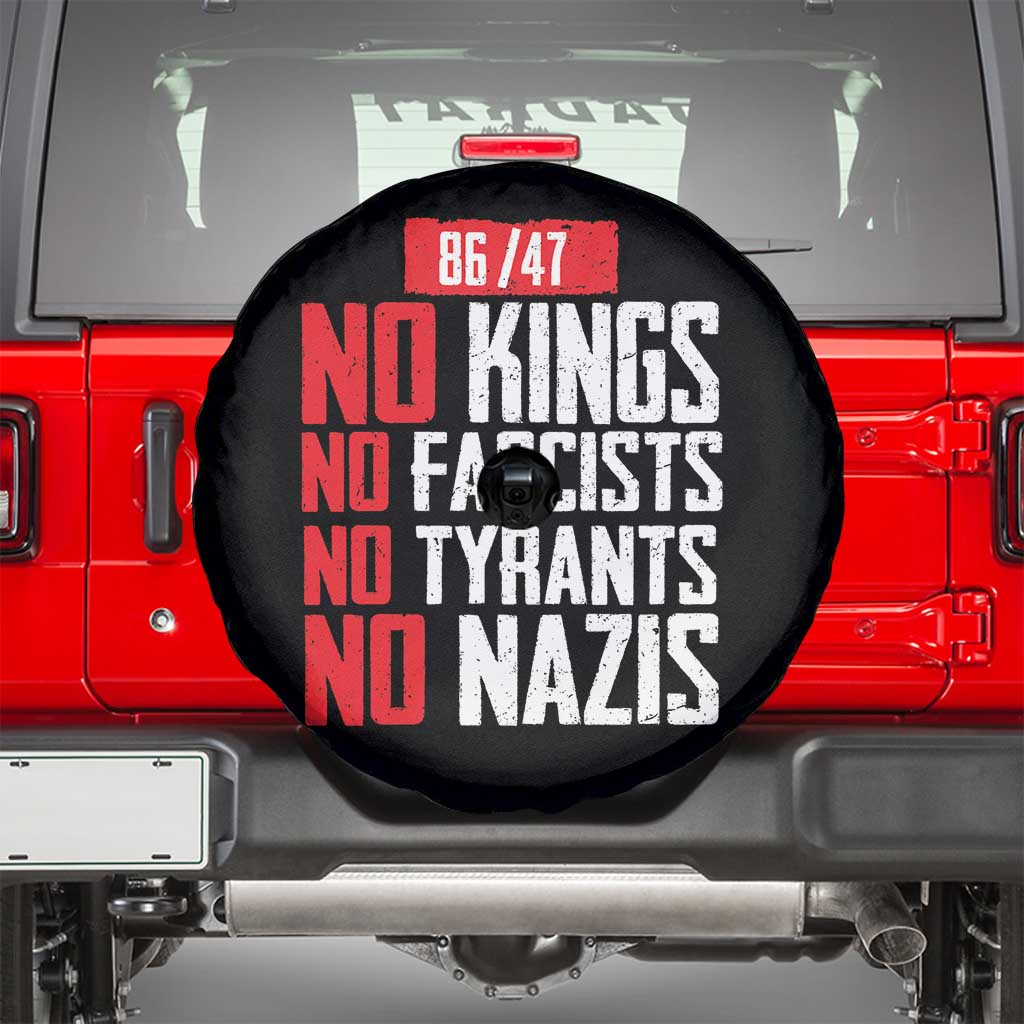 No Kings No Fascists No Tyrants No Nazis 8647 Spare Tire Cover - Wonder Print Shop