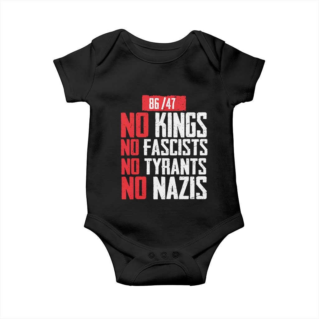 No Kings No Fascists No Tyrants No Nazis 8647 Baby Onesie - Wonder Print Shop
