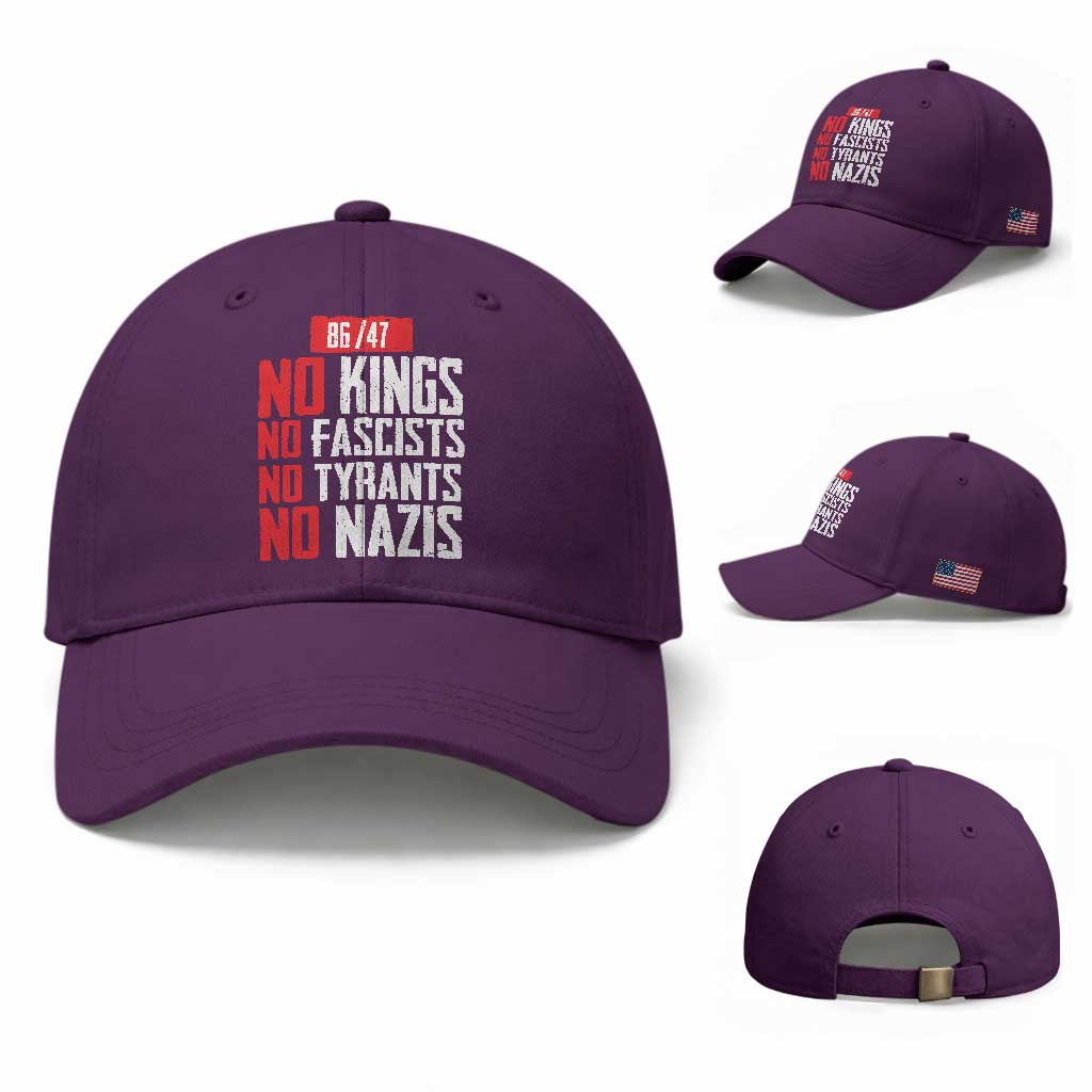No Kings No Fascists No Tyrants No Nazis 8647 Baseball Cap
