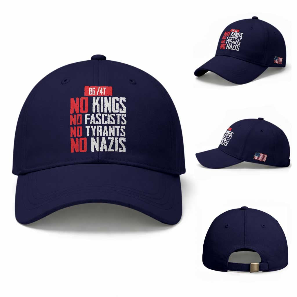 No Kings No Fascists No Tyrants No Nazis 8647 Baseball Cap