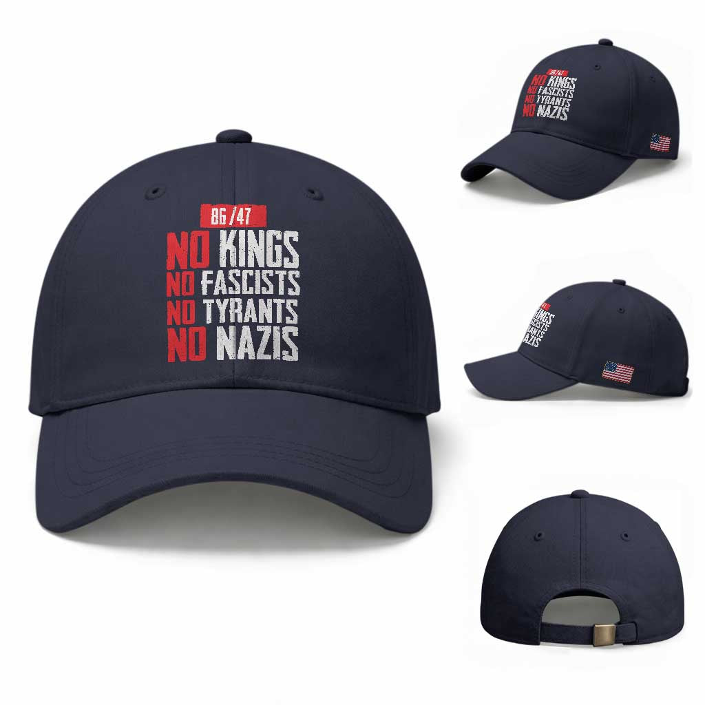 No Kings No Fascists No Tyrants No Nazis 8647 Baseball Cap