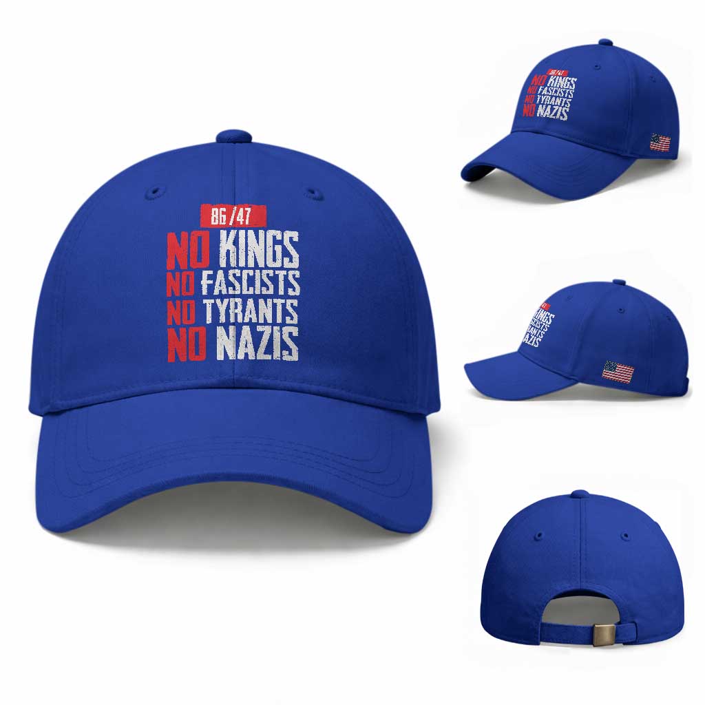 No Kings No Fascists No Tyrants No Nazis 8647 Baseball Cap