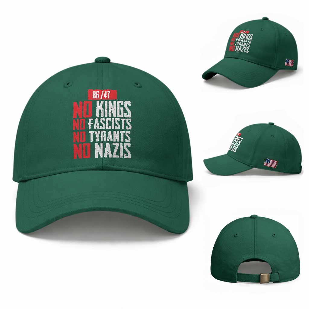 No Kings No Fascists No Tyrants No Nazis 8647 Baseball Cap