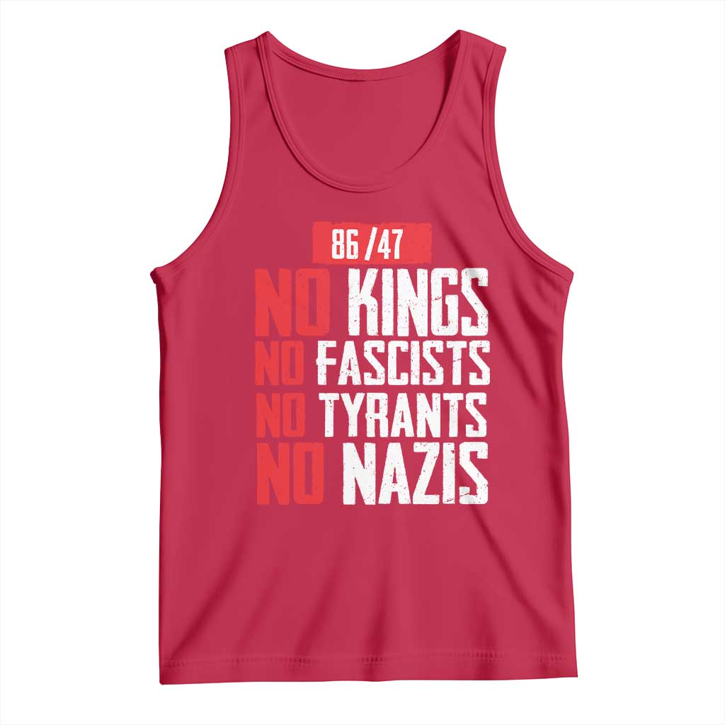 No Kings No Fascists No Tyrants No Nazis 8647 Tank Top - Wonder Print Shop