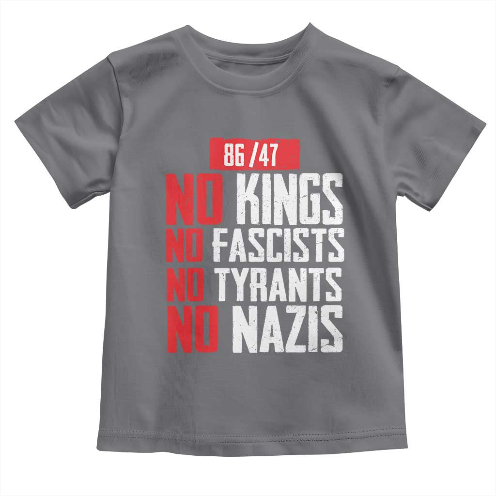 No Kings No Fascists No Tyrants No Nazis 8647 Toddler T Shirt - Wonder Print Shop