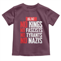 No Kings No Fascists No Tyrants No Nazis 8647 Toddler T Shirt - Wonder Print Shop