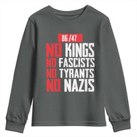 No Kings No Fascists No Tyrants No Nazis 8647 Youth Sweatshirt - Wonder Print Shop