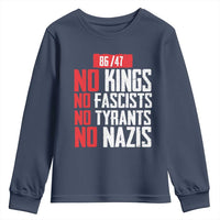 No Kings No Fascists No Tyrants No Nazis 8647 Youth Sweatshirt - Wonder Print Shop