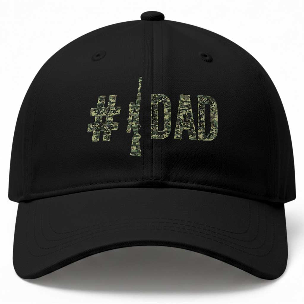 Funny No 1 Hunting Dad Baseball Cap Number One Hunter Fathers Day