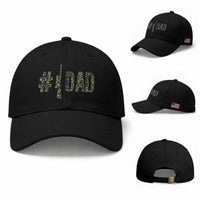 Funny No 1 Hunting Dad Baseball Cap Number One Hunter Fathers Day