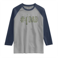 Funny No 1 Hunting Dad Raglan Shirt Number One Hunter Fathers Day - Wonder Print Shop