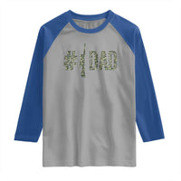 Funny No 1 Hunting Dad Raglan Shirt Number One Hunter Fathers Day - Wonder Print Shop