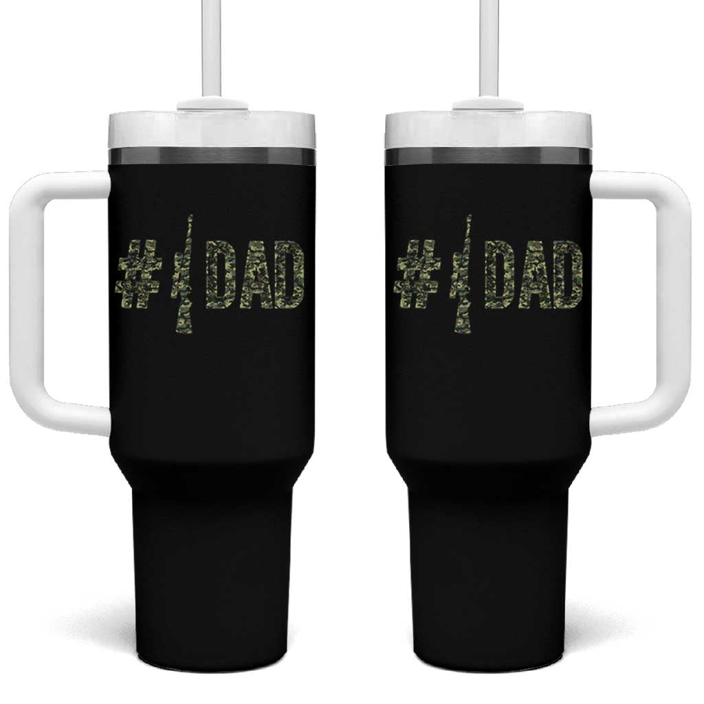 Funny No 1 Hunting Dad Tumbler With Handle Number One Hunter Fathers Day - Wonder Print Shop