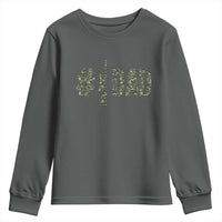 Funny No 1 Hunting Dad Youth Sweatshirt Number One Hunter Fathers Day - Wonder Print Shop