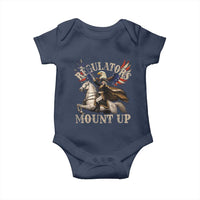 Funny Regulators Mount Up 4th Of July George Washington Baby Onesie American Flag Eagle - Wonder Print Shop