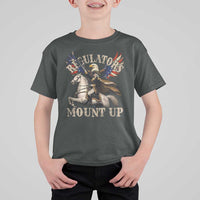 Funny Regulators Mount Up 4th Of July George Washington T Shirt For Kid American Flag Eagle - Wonder Print Shop