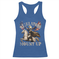 Funny Regulators Mount Up 4th Of July George Washington Racerback Tank Top American Flag Eagle - Wonder Print Shop