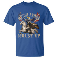 Funny Regulators Mount Up 4th Of July George Washington T Shirt American Flag Eagle - Wonder Print Shop