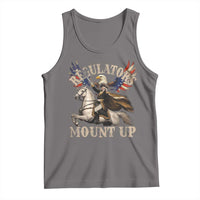 Funny Regulators Mount Up 4th Of July George Washington Tank Top American Flag Eagle - Wonder Print Shop
