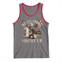 Funny Regulators Mount Up 4th Of July George Washington Tank Top American Flag Eagle - Wonder Print Shop