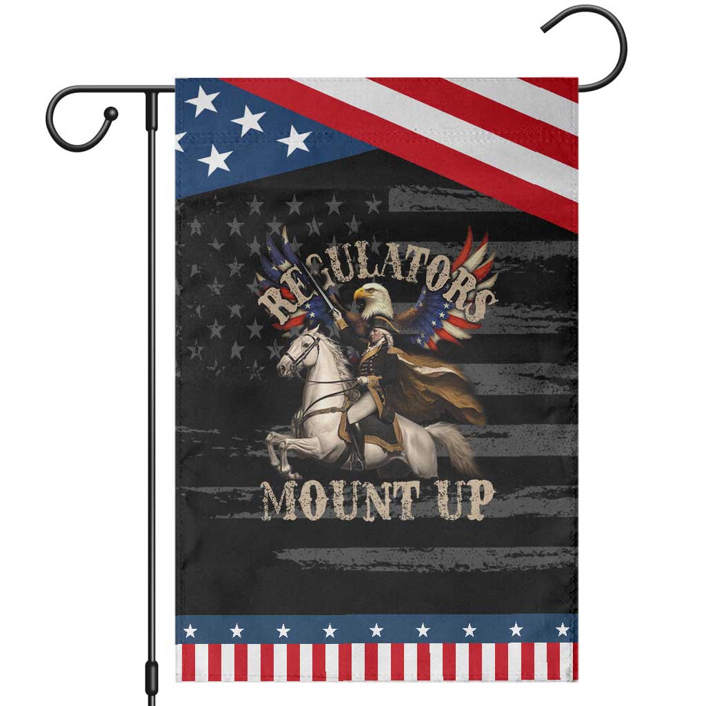 Funny Regulators Mount Up 4th Of July George Washington Patriotic Garden Flag American Flag Eagle
