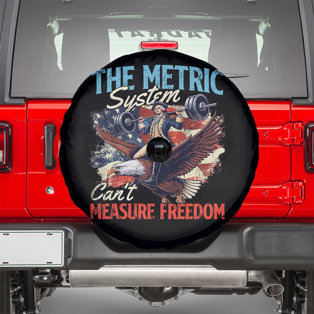 Funny The Metric System Can't Measure Freedom 4th Of July Spare Tire Cover - Wonder Print Shop