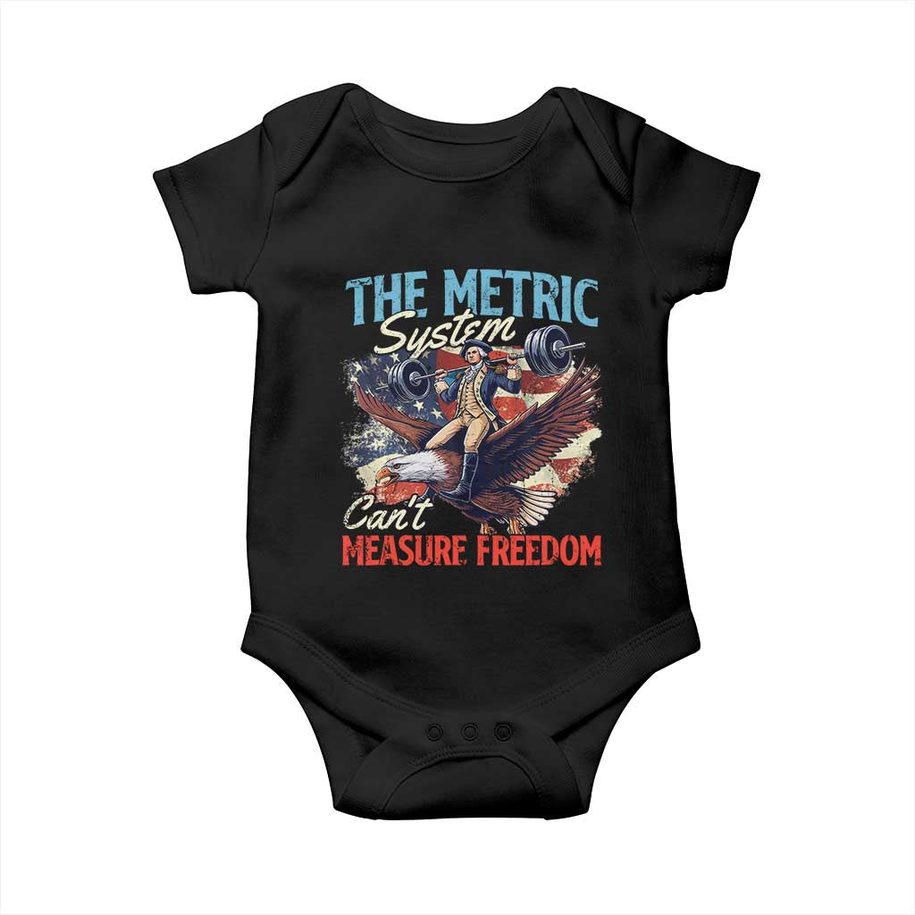 Funny The Metric System Can't Measure Freedom 4th Of July Baby Onesie - Wonder Print Shop