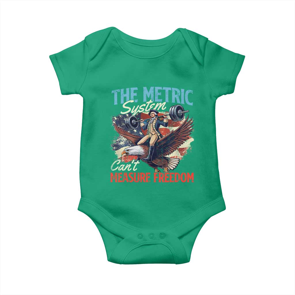 Funny The Metric System Can't Measure Freedom 4th Of July Baby Onesie - Wonder Print Shop