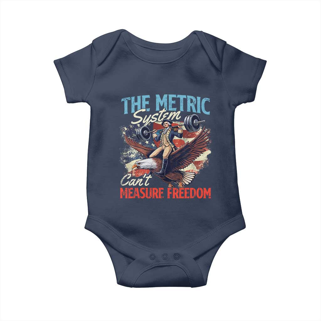 Funny The Metric System Can't Measure Freedom 4th Of July Baby Onesie - Wonder Print Shop