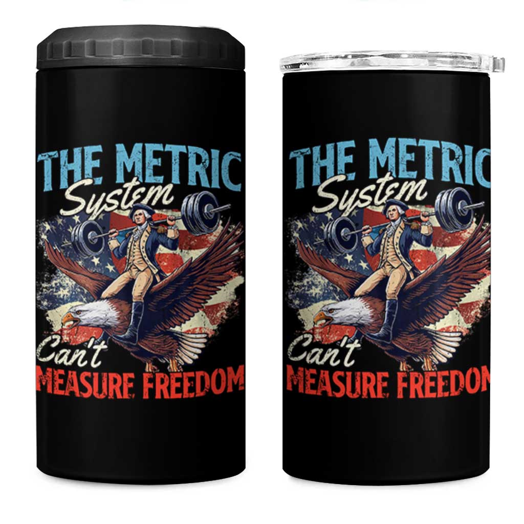Funny The Metric System Can't Measure Freedom 4th Of July 4 in 1 Can Cooler Tumbler - Wonder Print Shop