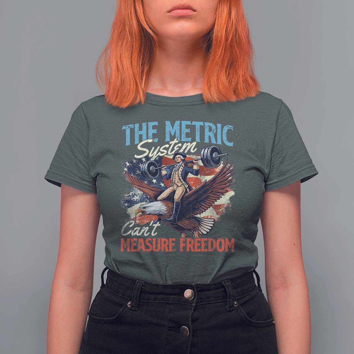 Funny The Metric System Can't Measure Freedom 4th Of July T Shirt For Women - Wonder Print Shop