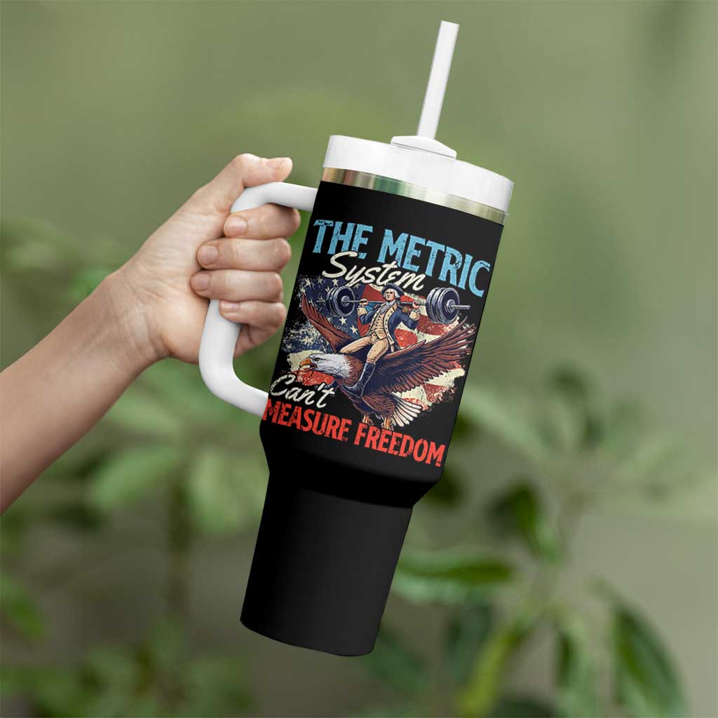 Funny The Metric System Can't Measure Freedom 4th Of July Tumbler With Handle - Wonder Print Shop