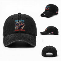 Funny The Metric System Can't Measure Freedom 4th Of July Washed Cotton Baseball Cap