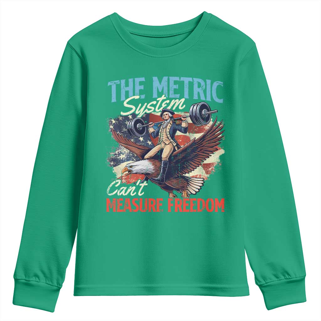 Funny The Metric System Can't Measure Freedom 4th Of July Youth Sweatshirt - Wonder Print Shop