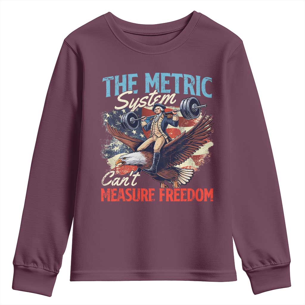 Funny The Metric System Can't Measure Freedom 4th Of July Youth Sweatshirt - Wonder Print Shop