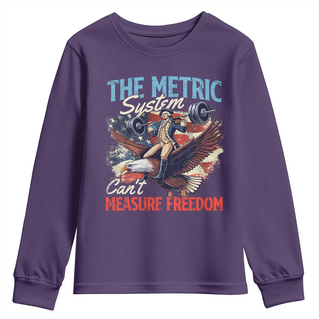 Funny The Metric System Can't Measure Freedom 4th Of July Youth Sweatshirt - Wonder Print Shop