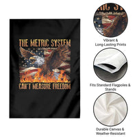 Funny The Metric System Can't Measure Freedom Garden Flag 4th of July Fire Eagle USA Flag Meme - Wonder Print Shop