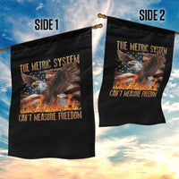 Funny The Metric System Can't Measure Freedom Garden Flag 4th of July Fire Eagle USA Flag Meme - Wonder Print Shop