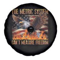 Funny The Metric System Can't Measure Freedom Spare Tire Cover 4th of July Fire Eagle USA Flag Meme - Wonder Print Shop