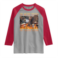 Funny The Metric System Can't Measure Freedom Raglan Shirt 4th of July Fire Eagle USA Flag Meme - Wonder Print Shop