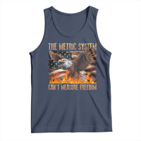 Funny The Metric System Can't Measure Freedom Tank Top 4th of July Fire Eagle USA Flag Meme - Wonder Print Shop